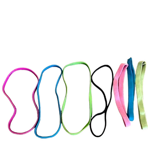 seven colorful sporty scunci headbands nwot